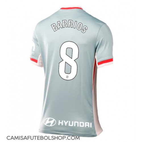 Camisa de time de futebol Atletico Madrid Pablo Barrios #8 Replicas 2º Equipamento Feminina 2024-25 Manga Curta